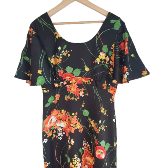 Vintage 60's/70's Tori Richard Honolulu Bright Floral Maxi Dress sz 14 - Picture 2 of 16